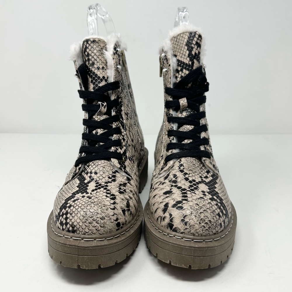 True Craft Snakeskin Combat Boots Size 8 - Picture 4 of 10